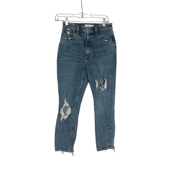 Abercrombie & Fitch High Rise Mom Jeans CURVE LOVE Size 24 / 00 - Picture 1 of 9
